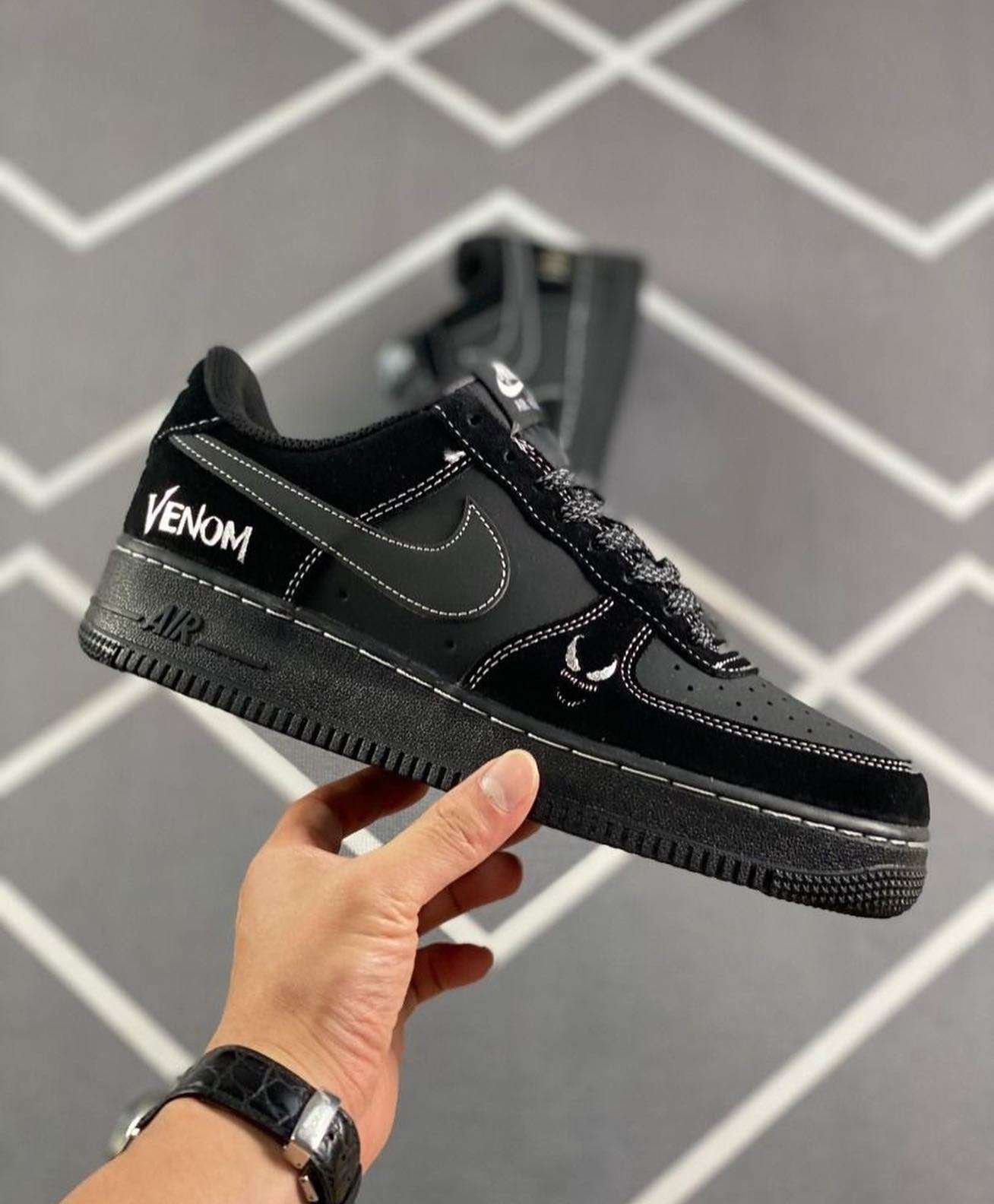 NikeAirForce1_07BlackVenom_1_f3efd8ee-558b-4bf5-8058-1112a6293b0d-1 Nike Air Force 1'07 Black Venom - Image 1