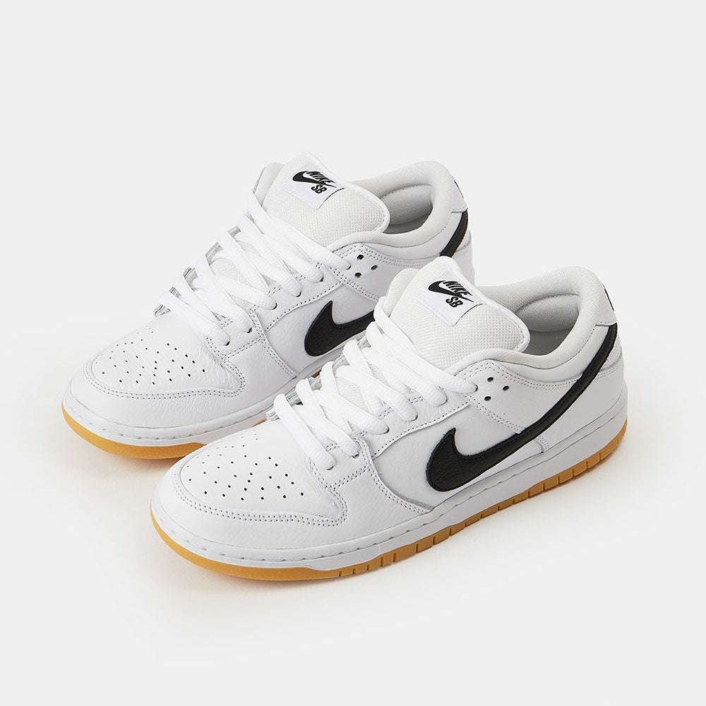 NikeSBDunkLowWhite_GumLightBrown_1 Nike SB Dunk Low White & Gum Light Brown - Image 1